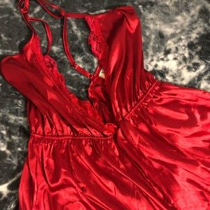 Silk Red Romper